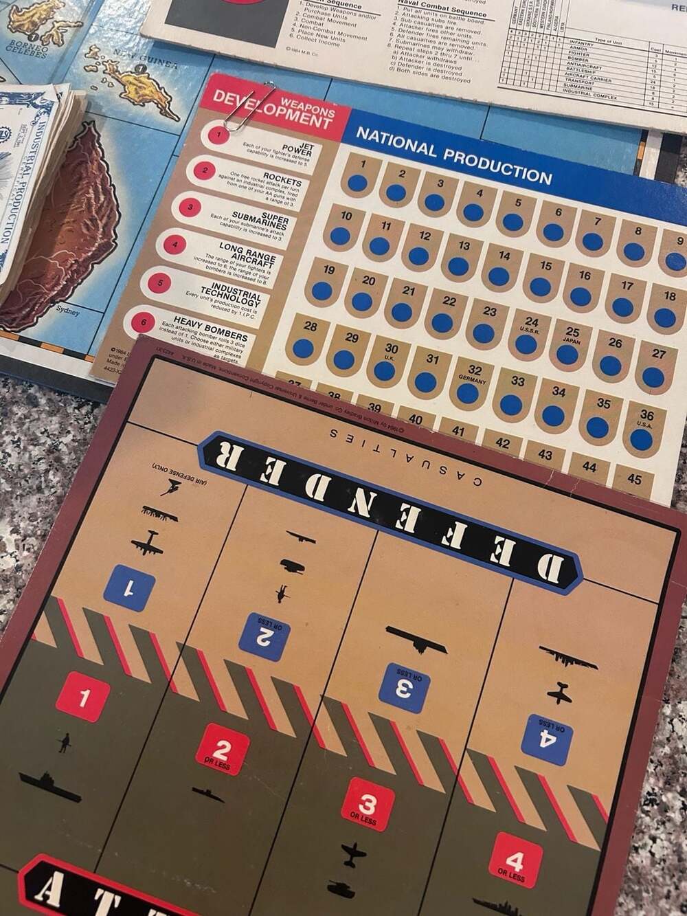 1984 Milton Bradley Axis & Allies Gamemaster Series Board Game - Picture 3 of 11